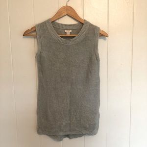 Jcrew Knitted Linen Sage Tank
